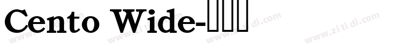 Cento Wide字体转换